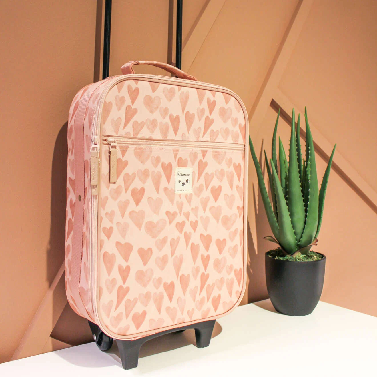 Trolley suitcase Kidzroom Pink Hearts