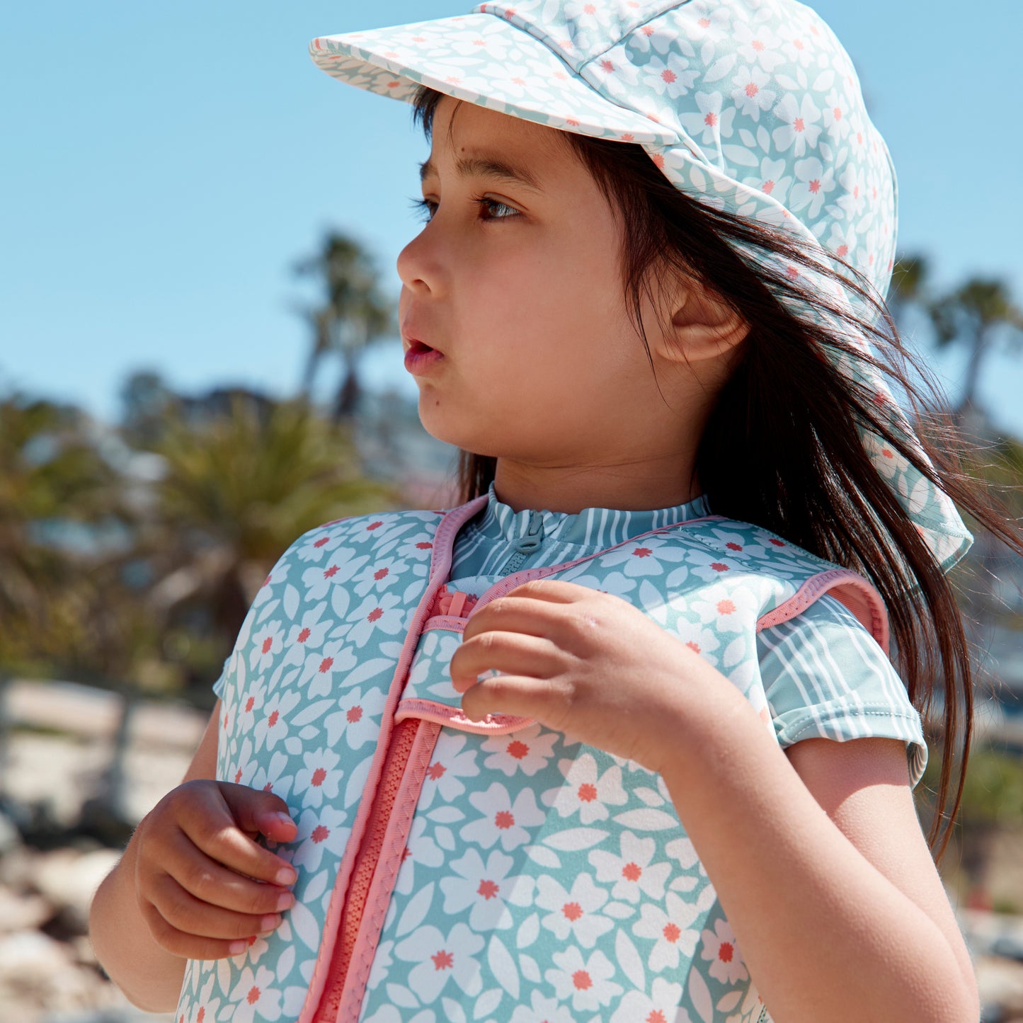 Florish Green Baby Sun Swim Hat by Swim Essentials
