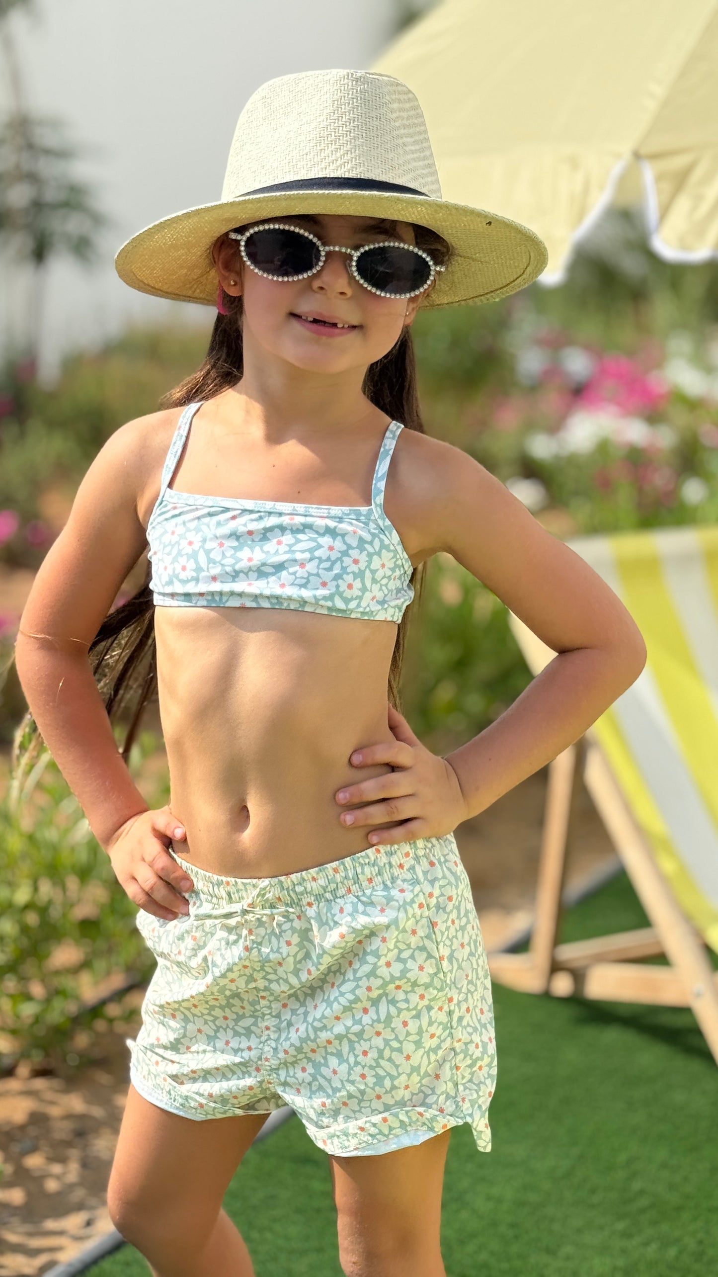 Florish Green Girl shorts by Swim Essentials