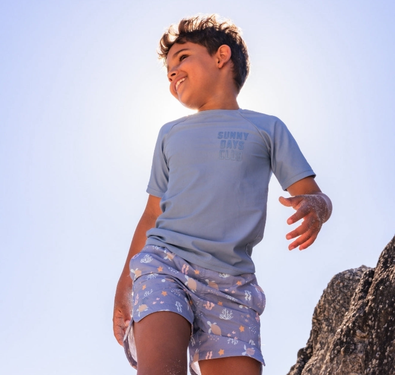 Pure Tones Blue UV Rashguard by Swim Essentials