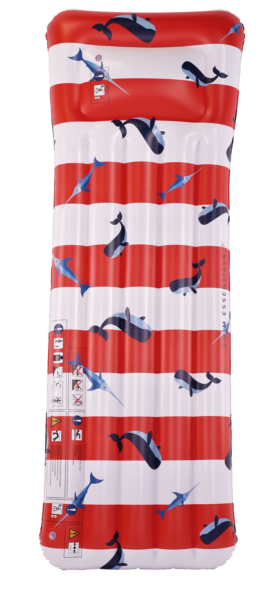 Red white Whale Lie on Luxe Version - By Swim Essentials