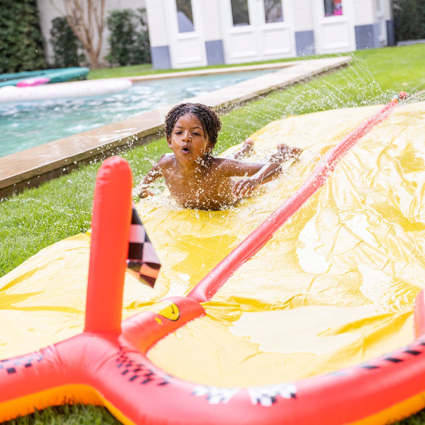 Double Waterslide RACING Sprinkler by Swim Essentials
