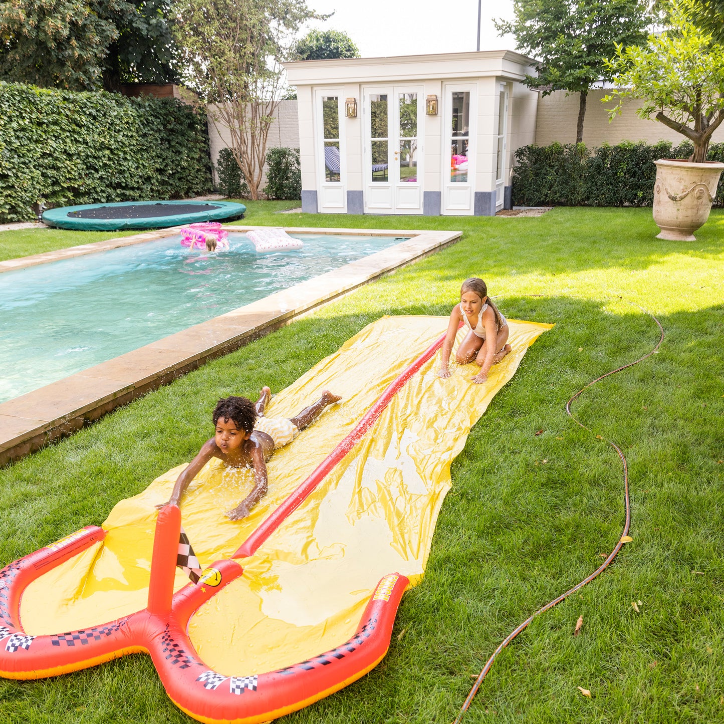 Double Waterslide RACING Sprinkler by Swim Essentials