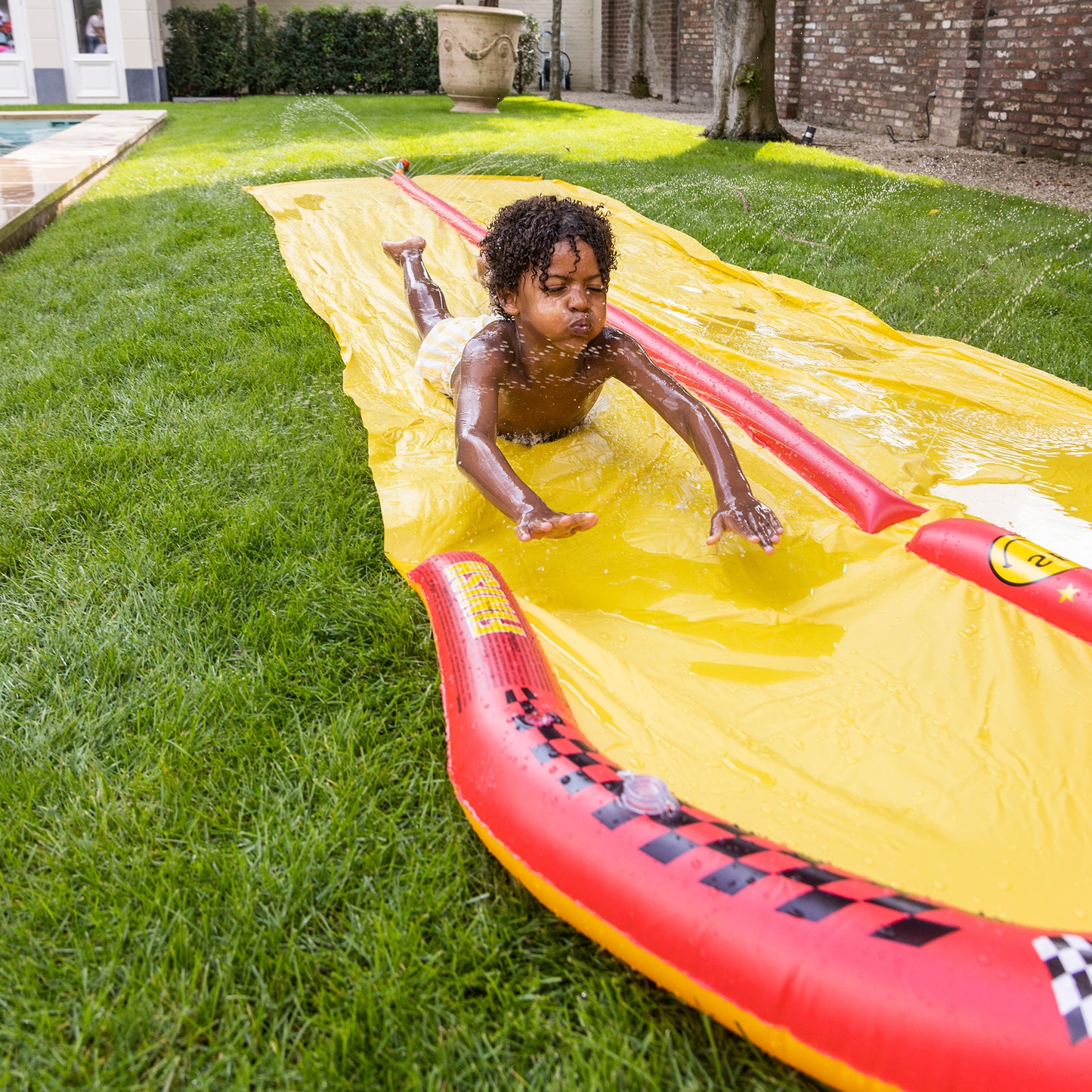Double Waterslide RACING Sprinkler by Swim Essentials