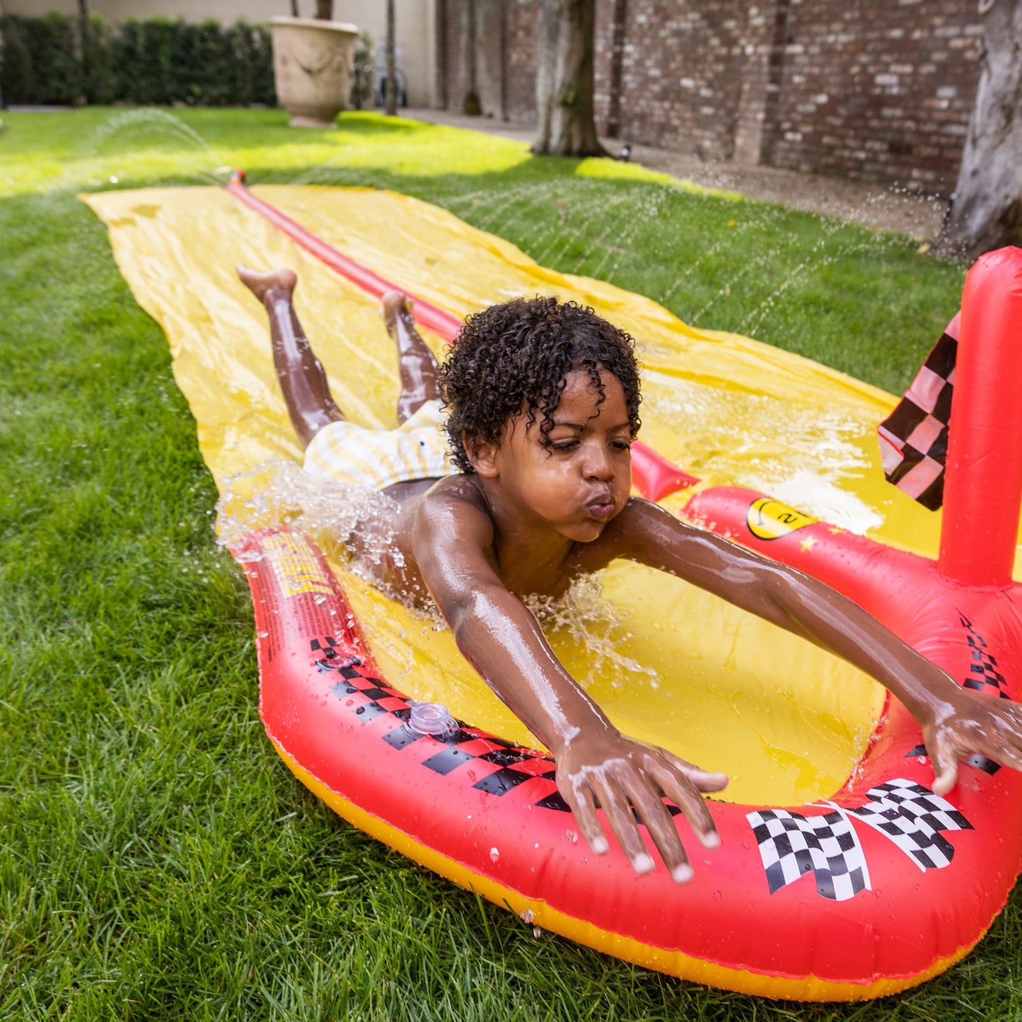 Double Waterslide RACING Sprinkler by Swim Essentials