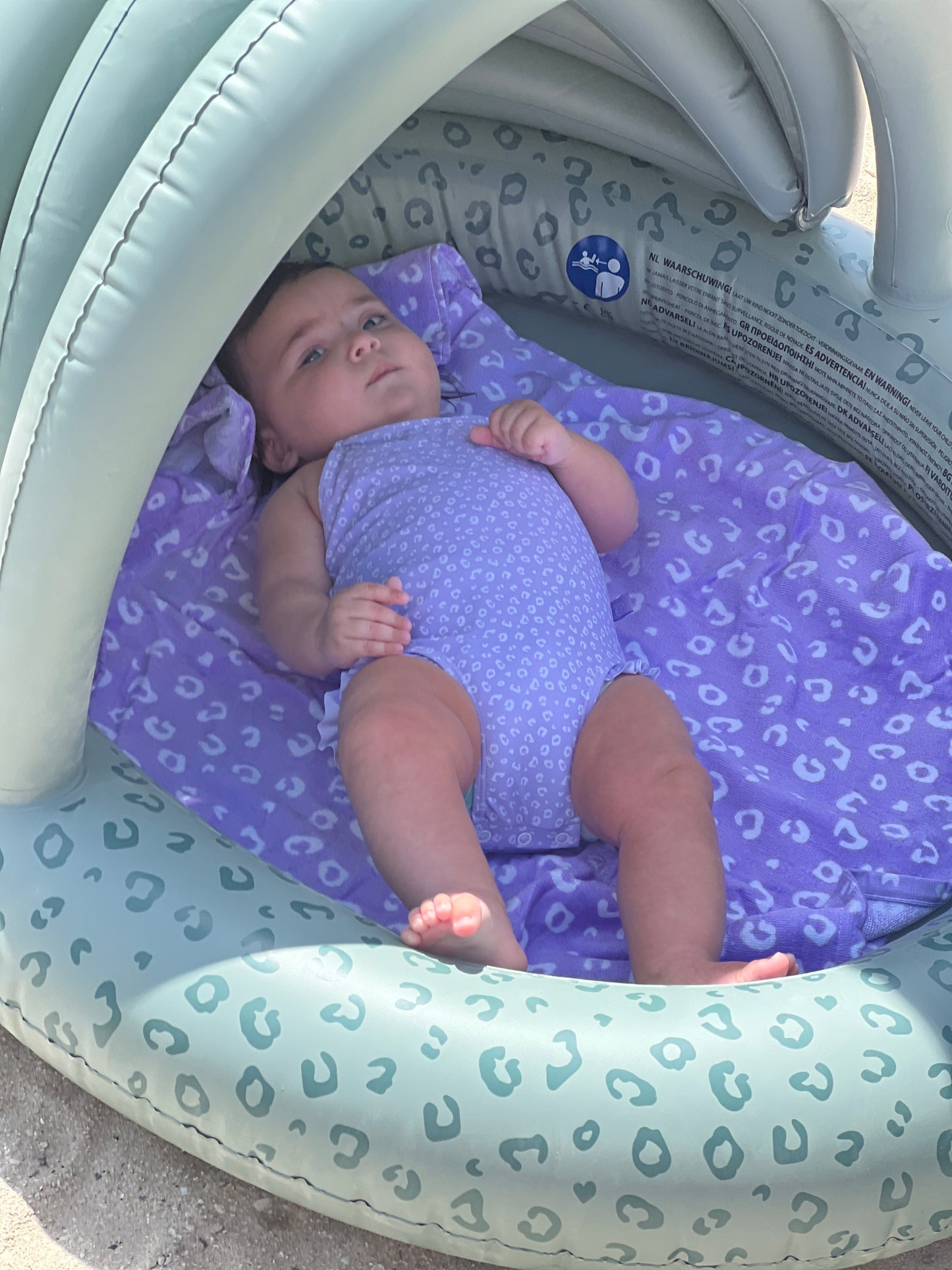 Green Leopard Canopy Baby pool 100cm by Swim Essentials