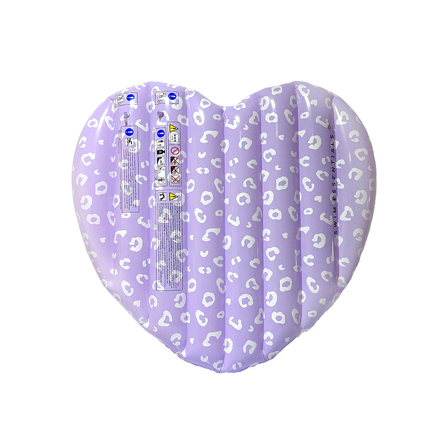 Lila Leopard Heart shape Float 150cm- By Swim Essentials