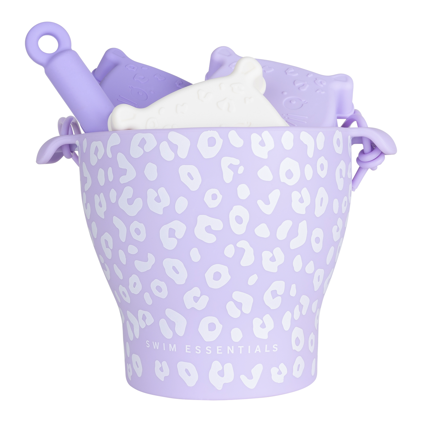 Lila Leopard Silicone Sand Bucket set by Swim Essentials