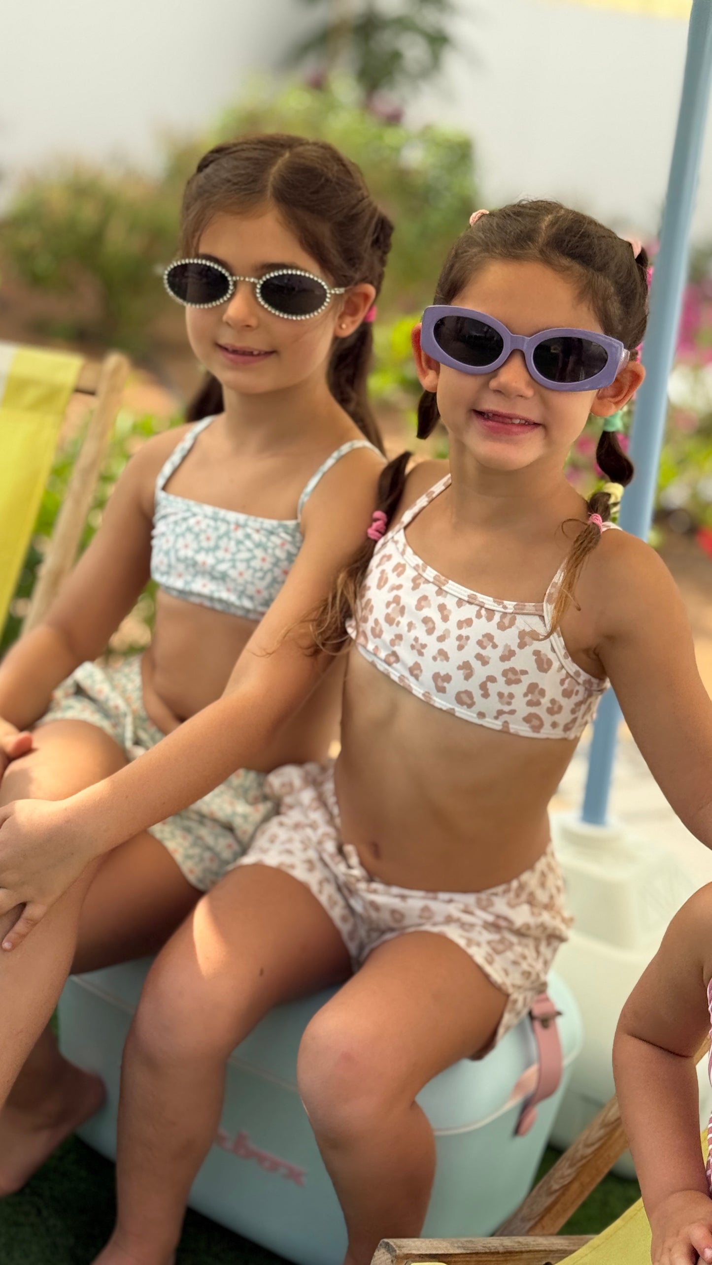 Beige Leopard Girl shorts by Swim Essentials