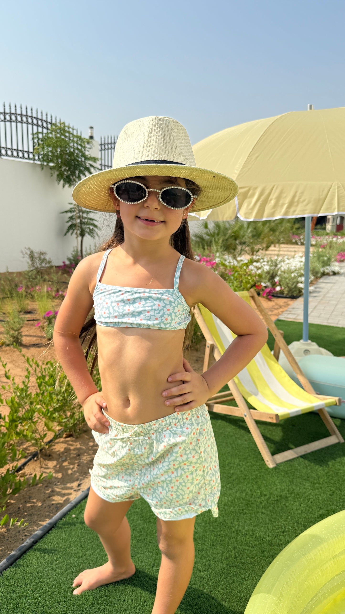 Florish Green Girl shorts by Swim Essentials
