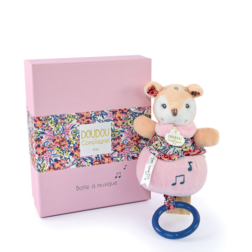 Bohemian collection- Baby deer musical toy 20 cmby Doudou et Compagnie