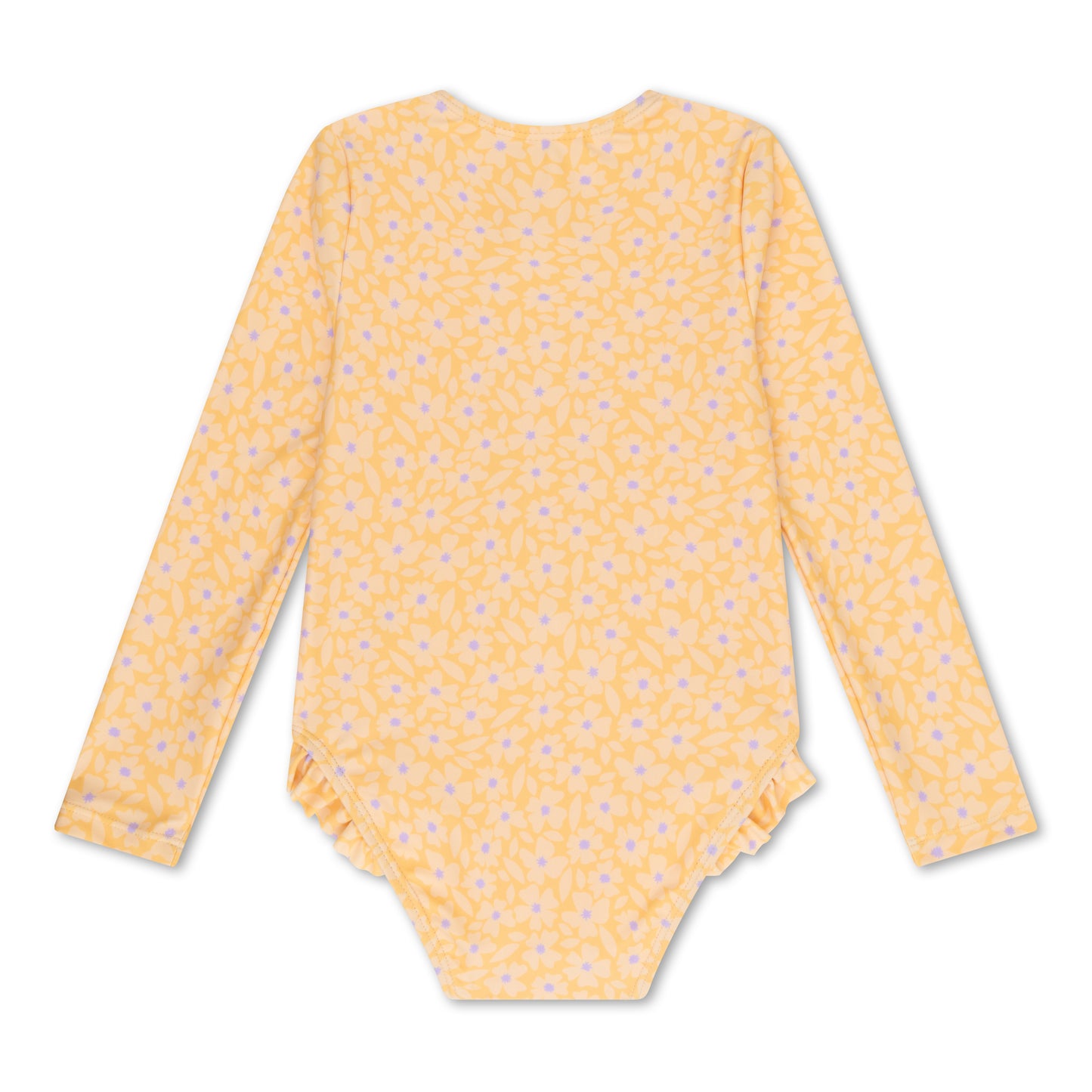 Florish Yellow Swimsuit girl long sleeves by Swim Essentials