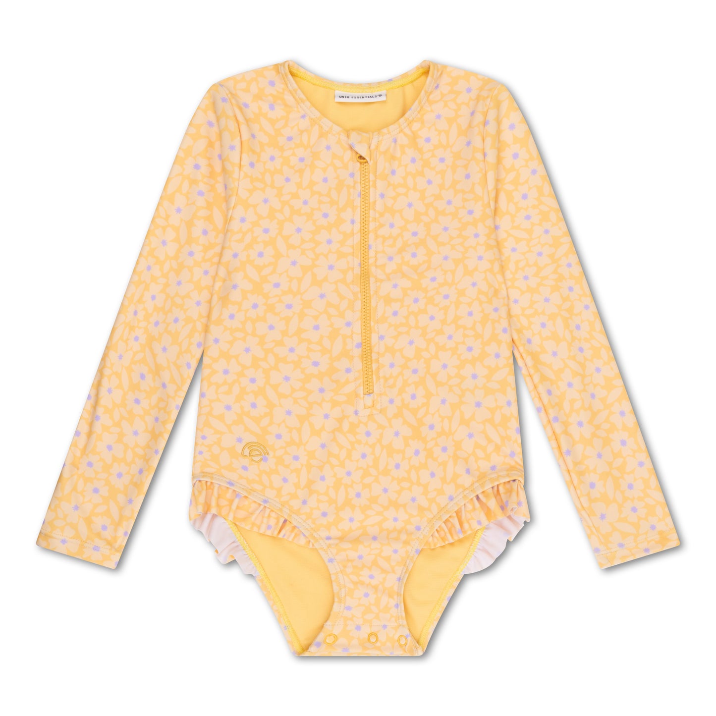 Florish Yellow Swimsuit girl long sleeves by Swim Essentials