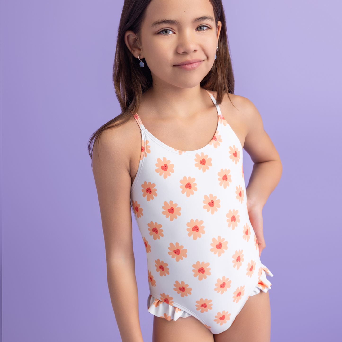 Flower Hearts print Swimsuit by Swim Essentials