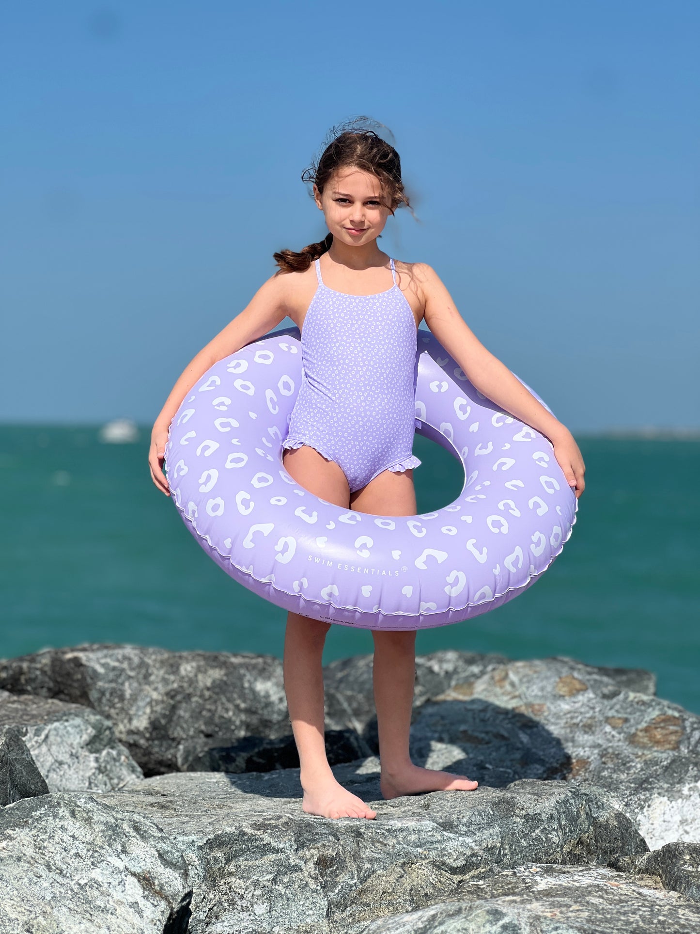 Lila leopard print Swimsuit by Swim Essentials