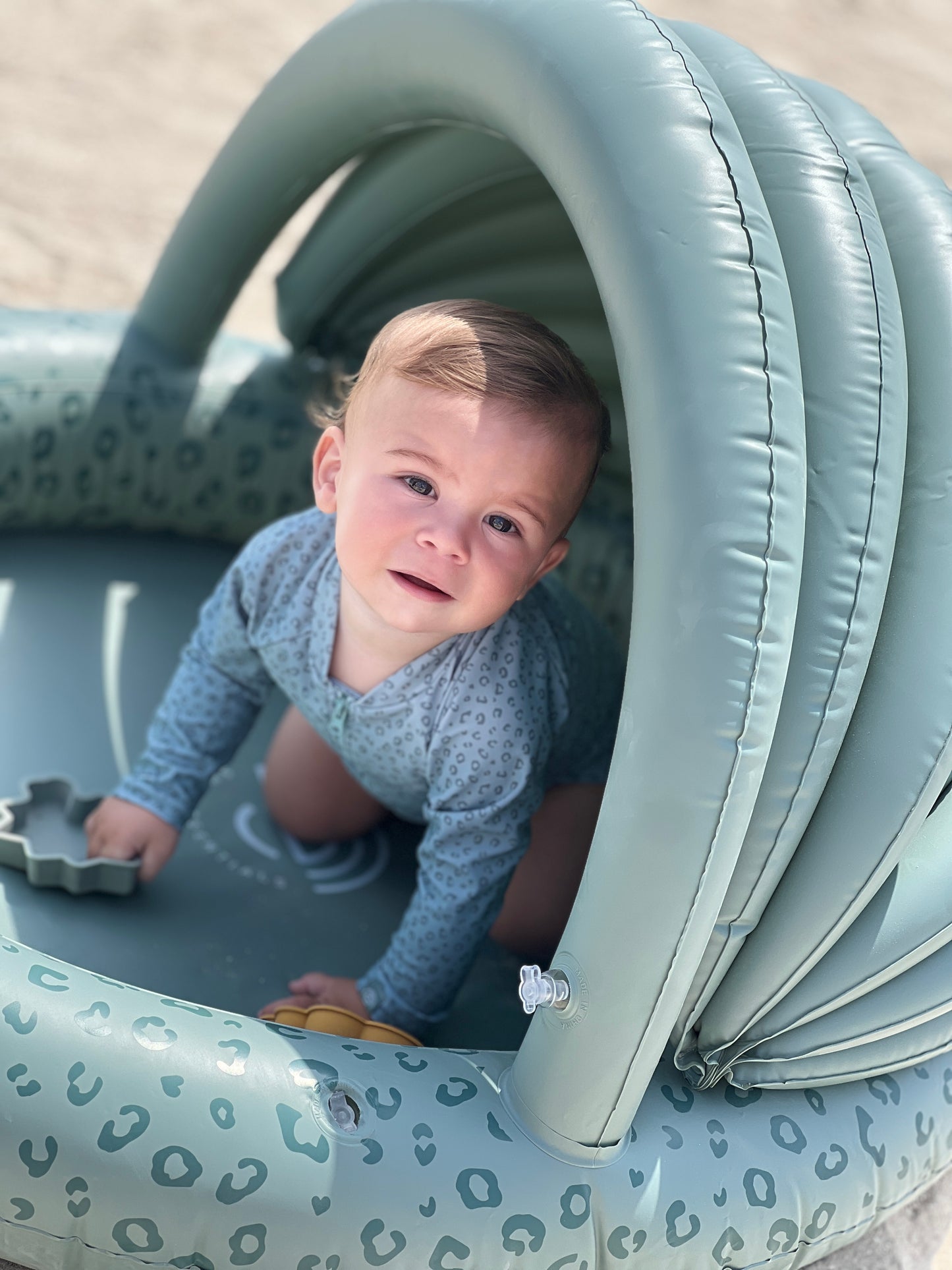 Green leopard Baby Swimsuit by Swim Essentials