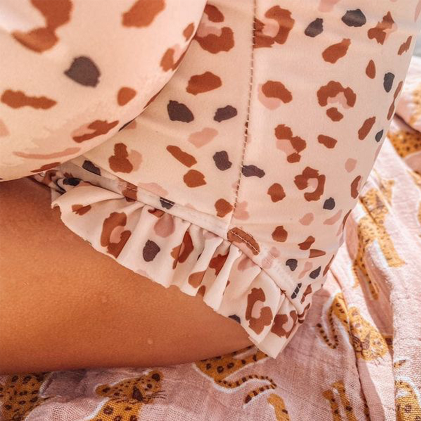 Khaki leopard print Swimsuit girl long sleeves by Swim Essentials