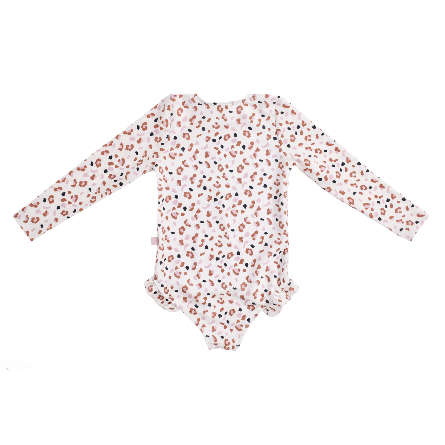 Khaki leopard print Swimsuit girl long sleeves by Swim Essentials
