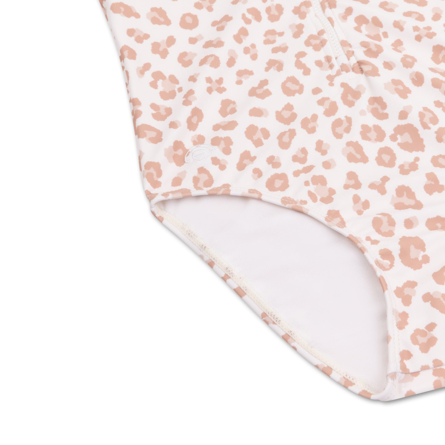 Beige Leopard Swimsuit girl short sleeves by Swim Essentials