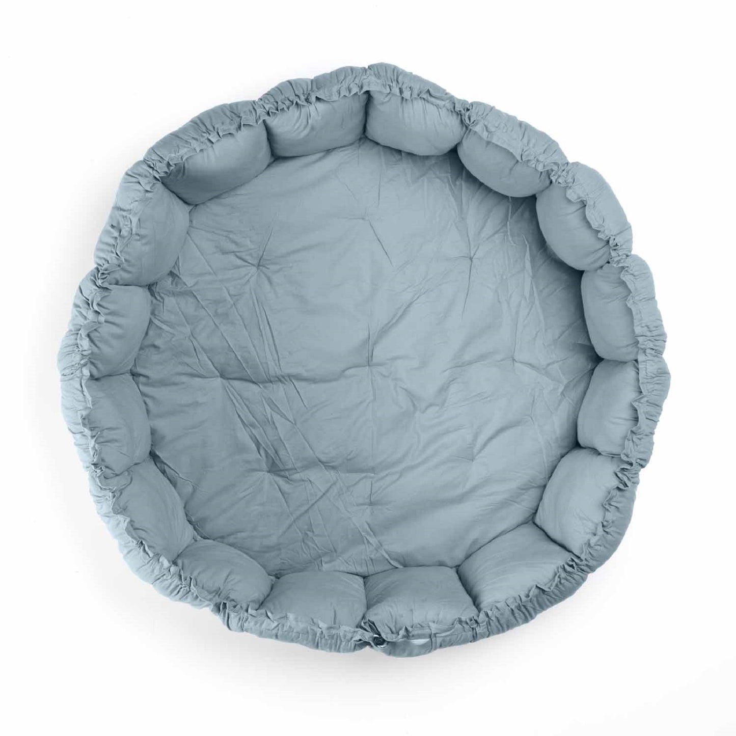 Bloom Organic Playmat and Storage Bag - Dusty Blue by Play and Go