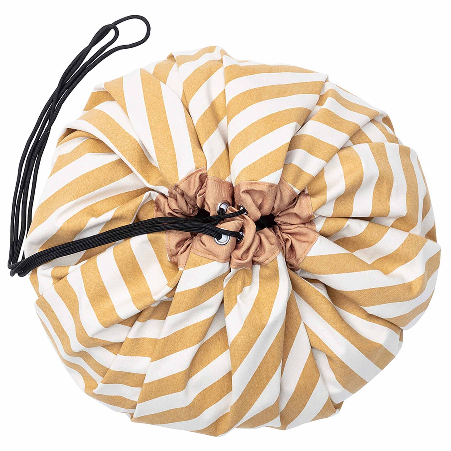 Playmat and Storage Bag – Mustard Stripes by Play and Go