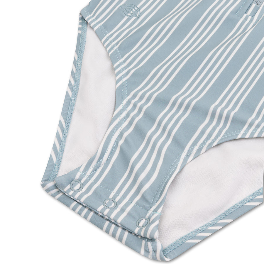 Resort stripe Swimsuit girl short sleeves by Swim Essentials