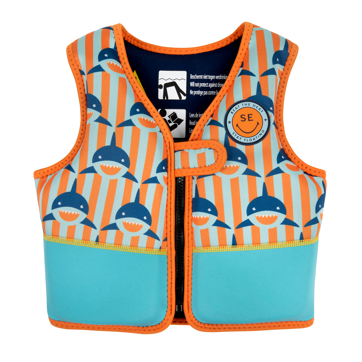 Shark orange Swimming Vest 2-3 years by Swim essentials