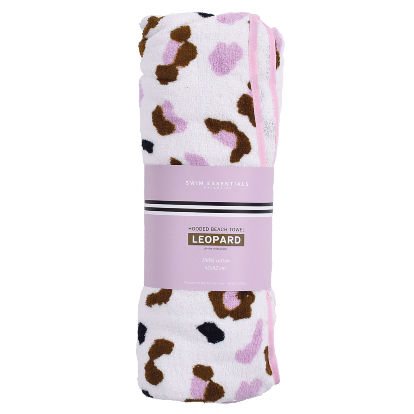 Khaki Panther Print Poncho 65 x 65 cm by Swim Essentials