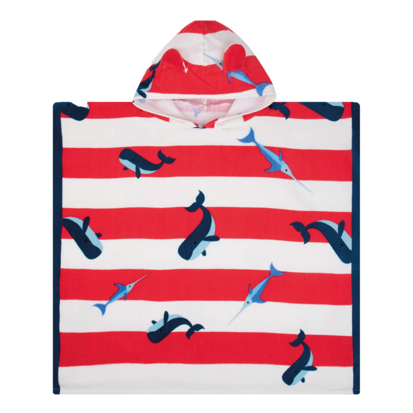 Whale Print Poncho 65 x 65 cm by Swim Essentials