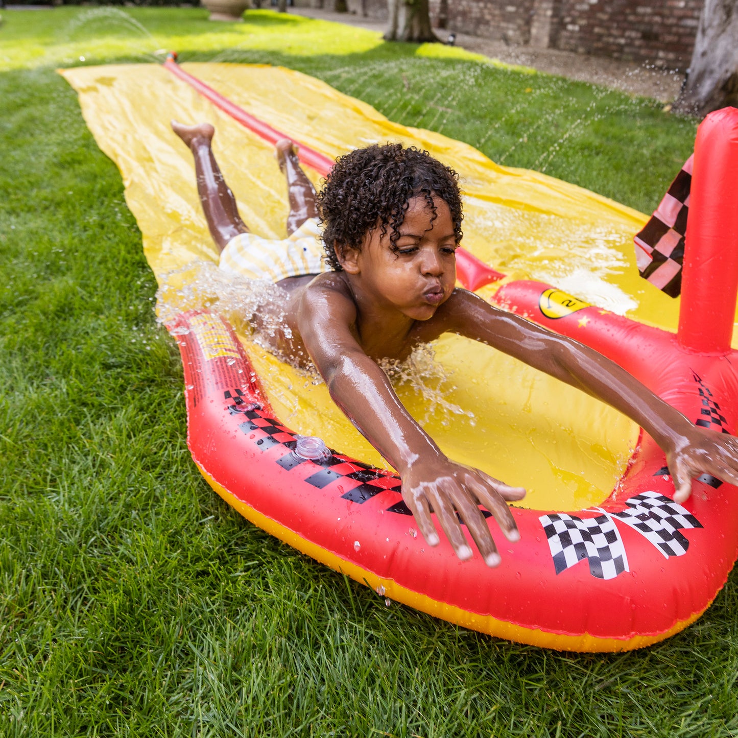 Double Waterslide RACING Sprinkler by Swim Essentials