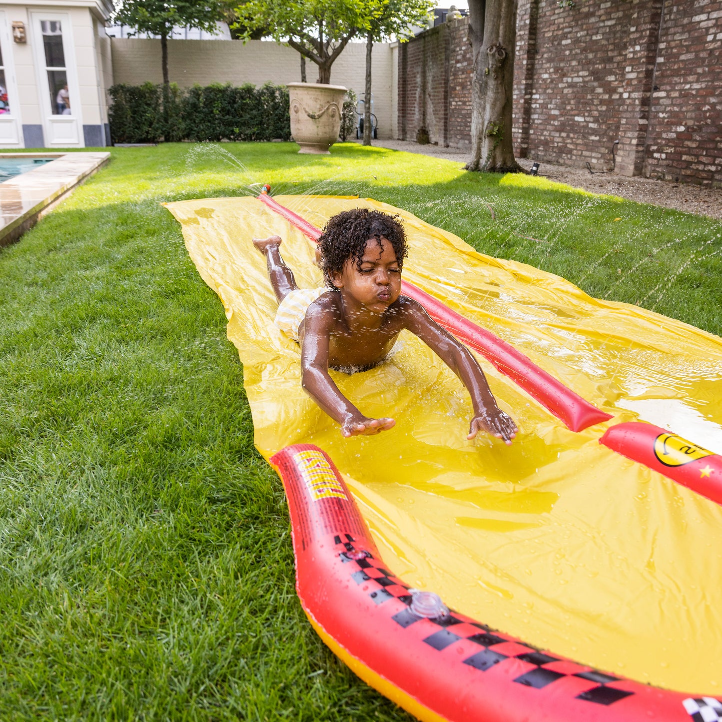 Double Waterslide RACING Sprinkler by Swim Essentials