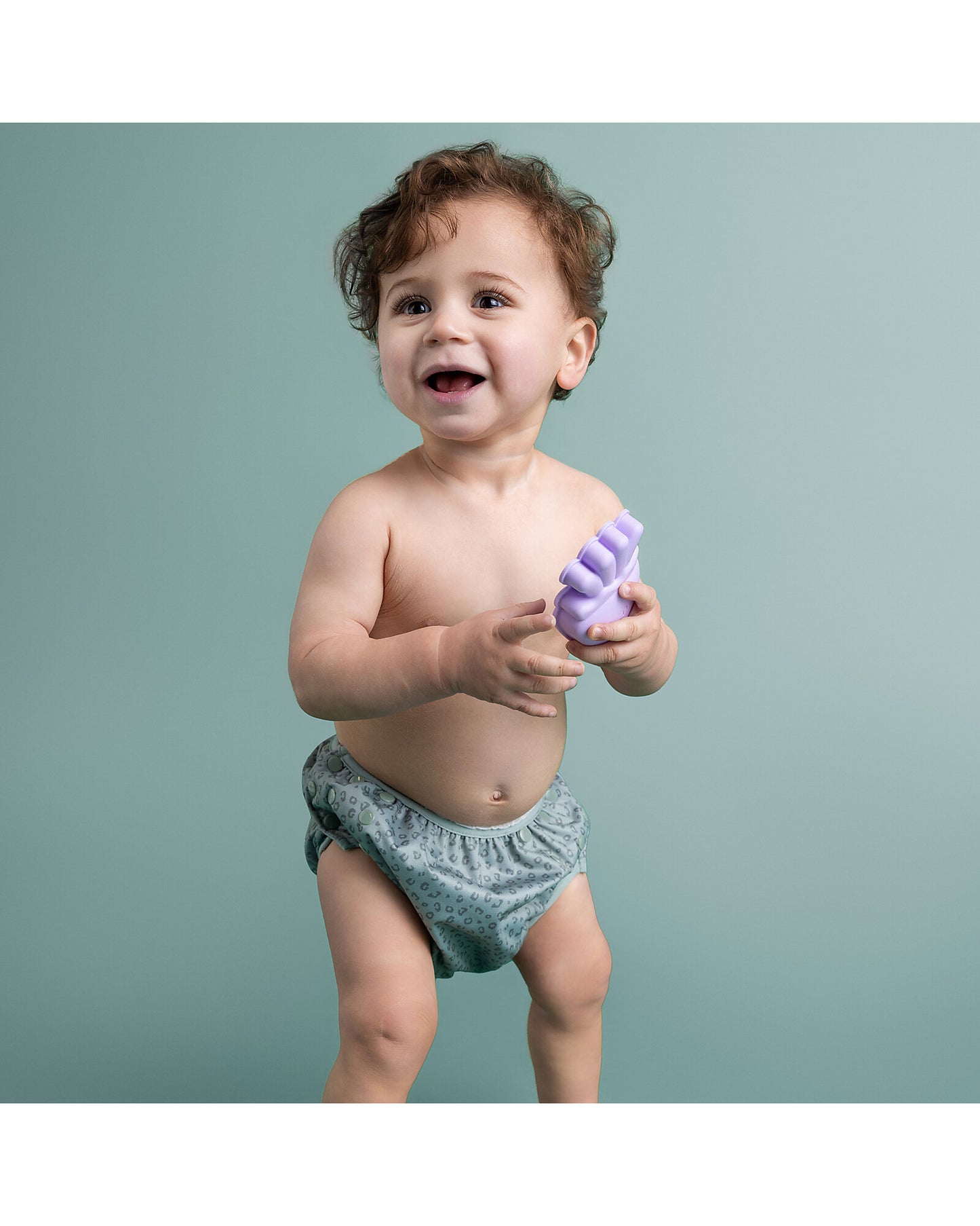 Green Leopard Washable Swimming Diaper by Swim Essentials