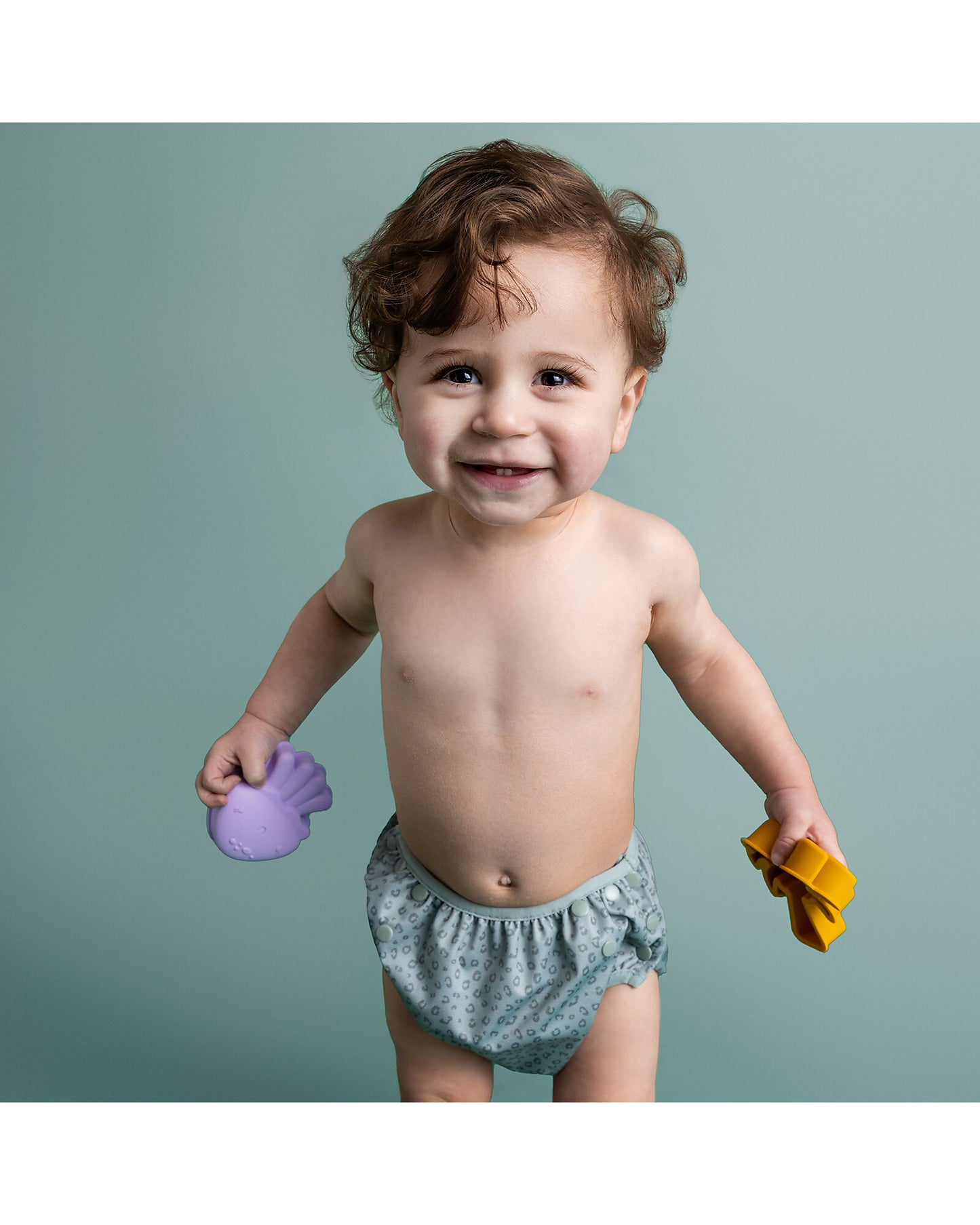 Green Leopard Washable Swimming Diaper by Swim Essentials