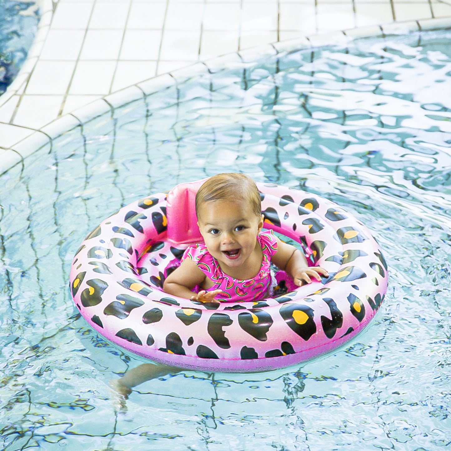 Rose Gold Leopard Baby Float 0-1 year by Swim Essentials