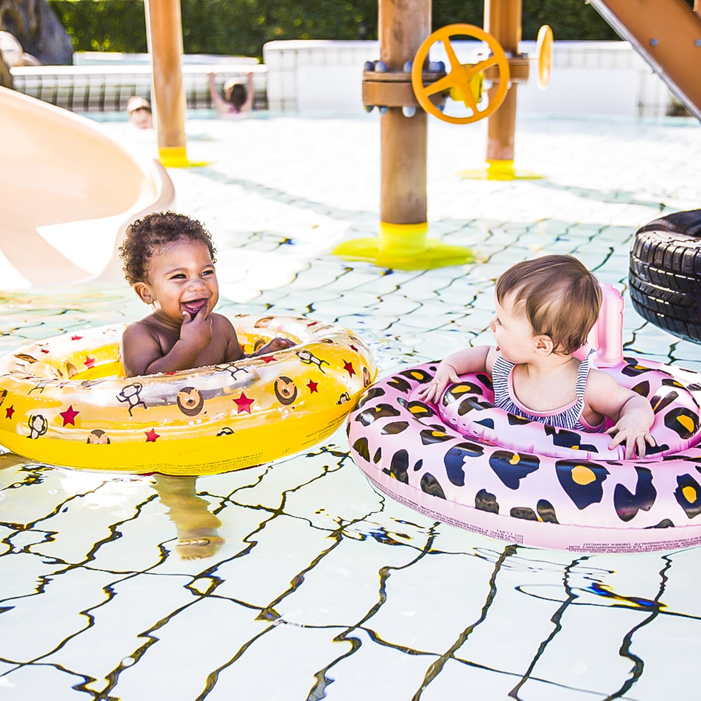 Rose Gold Leopard Baby Float 0-1 year by Swim Essentials