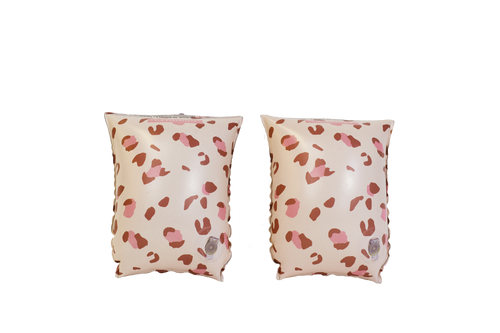 Pastel Pink Leopard - Arm Bands - Kids by Swim Essentials