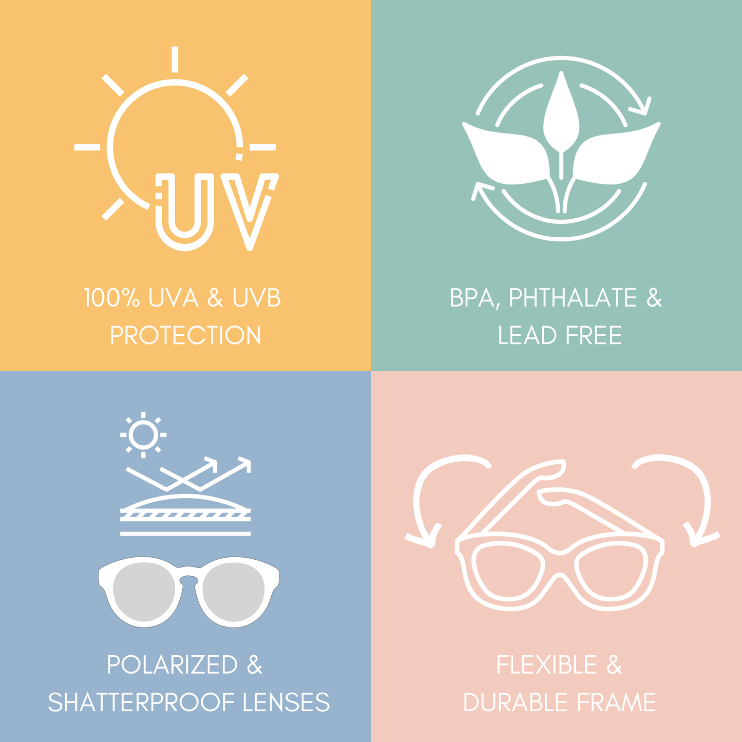 Flexible Baby Sunglasses - Ella Blush Pink by Little Sol+