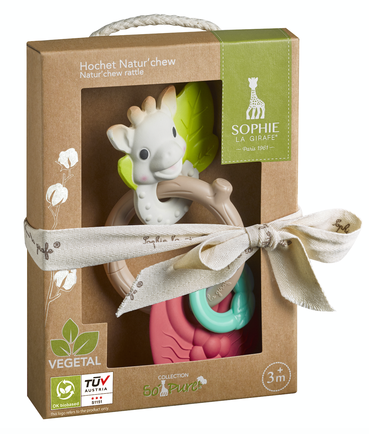 So'Pure Natur'Chew Rattle by Sophie La Girafe