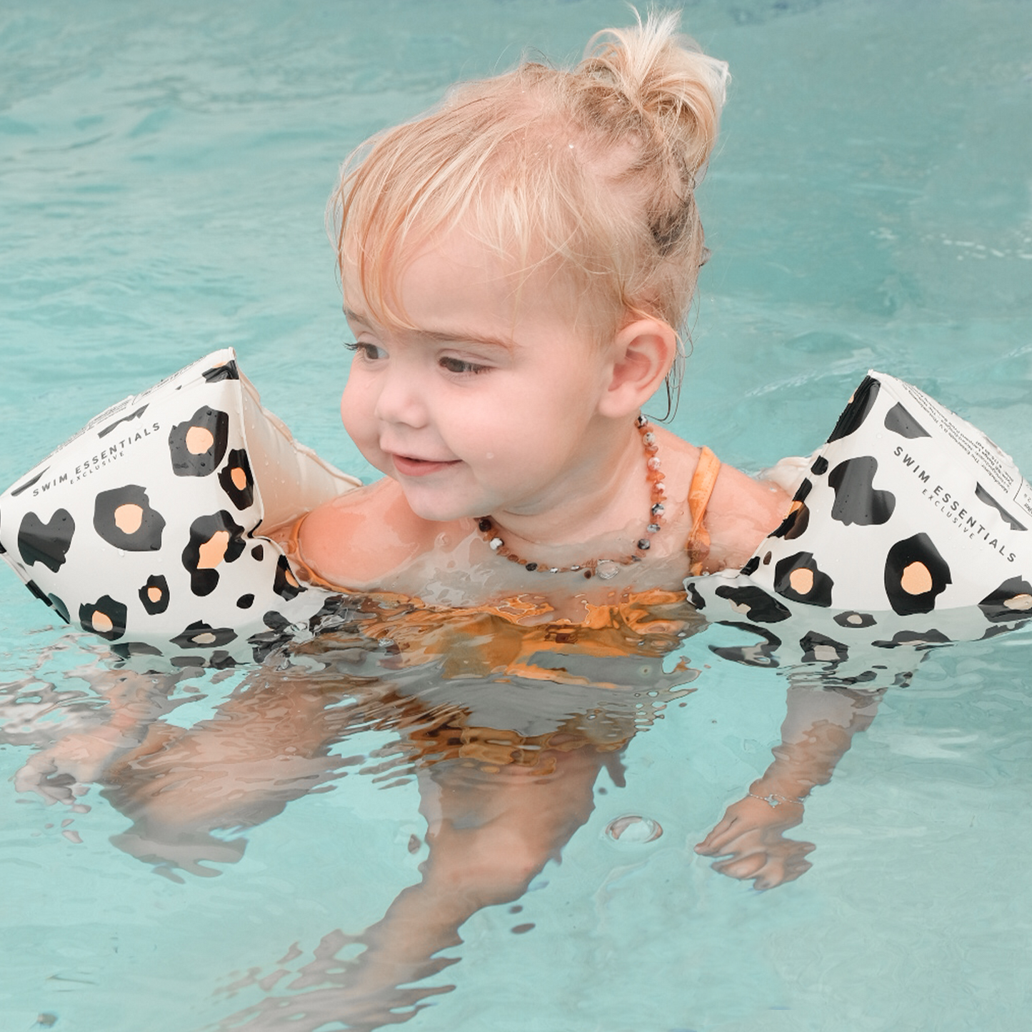 Beige Leopard Inflatable Armbands 0-2 years By Swim Essentials