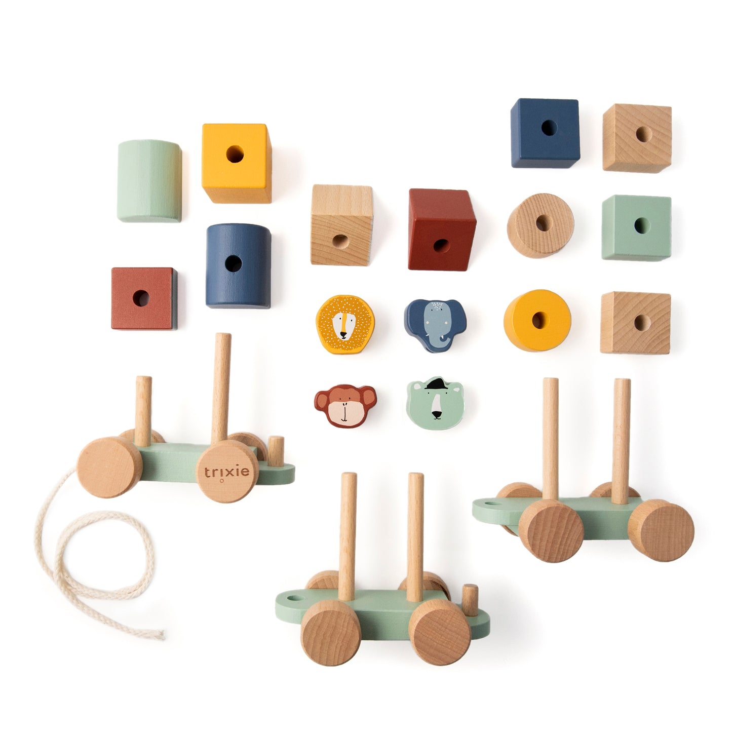 Wooden Animal Train by Trixie
