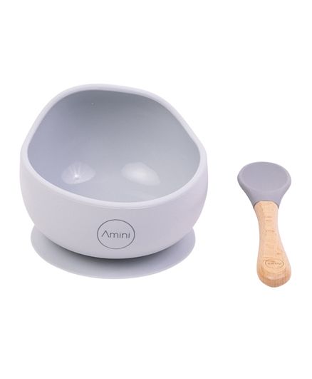 Kids Silicone Bowl Grey Set by Amini