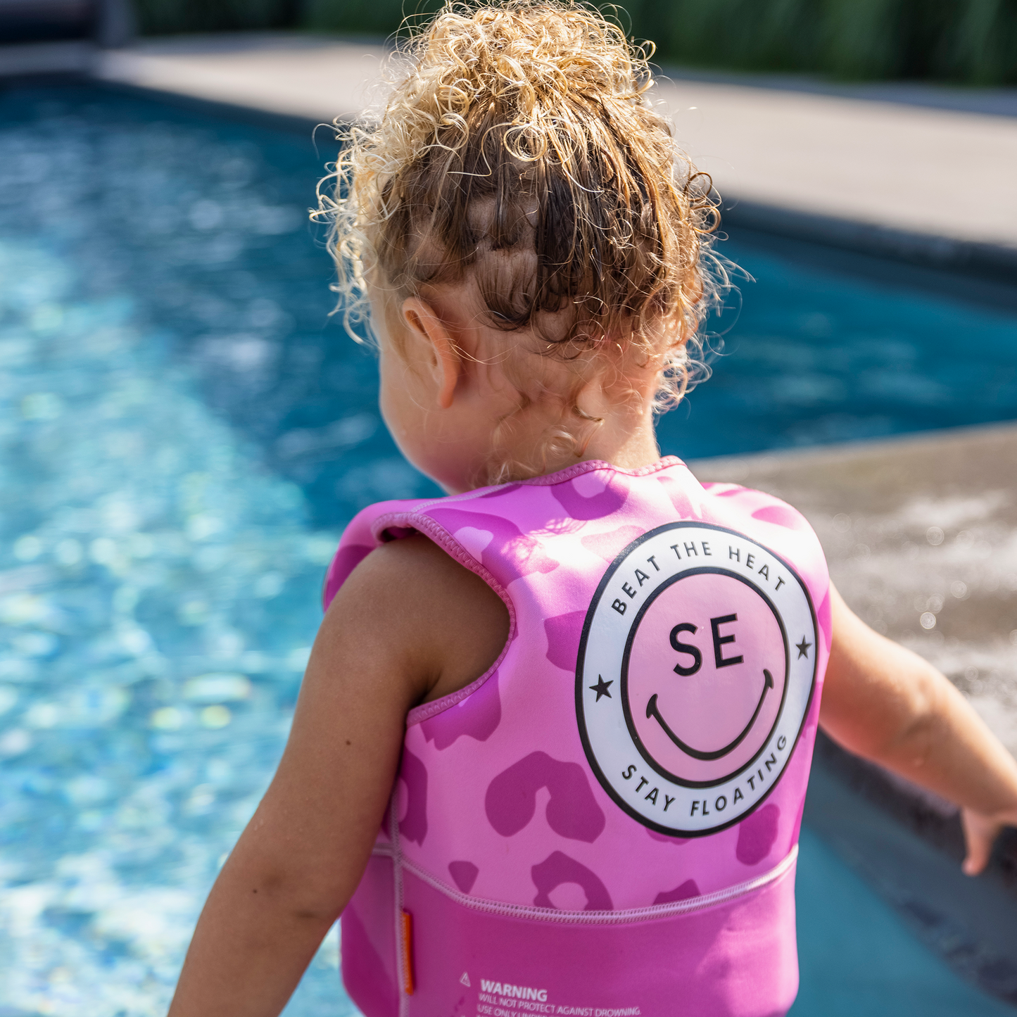 Neon Pink Leopard Swimming Vest 3-6 years 18-30 kg by Swim essentials