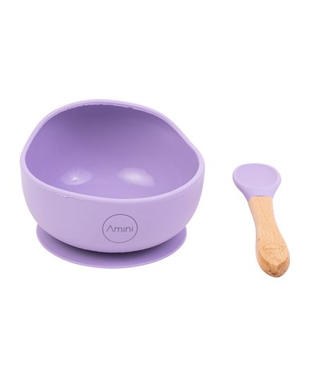 Kids Silicone Bowl Purple Set by Amini