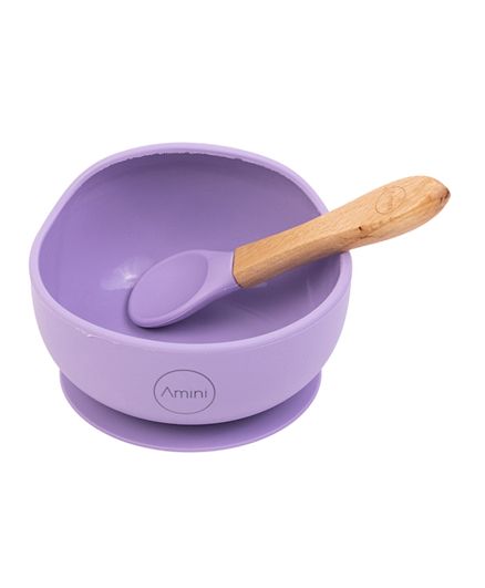 Kids Silicone Bowl Purple Set by Amini