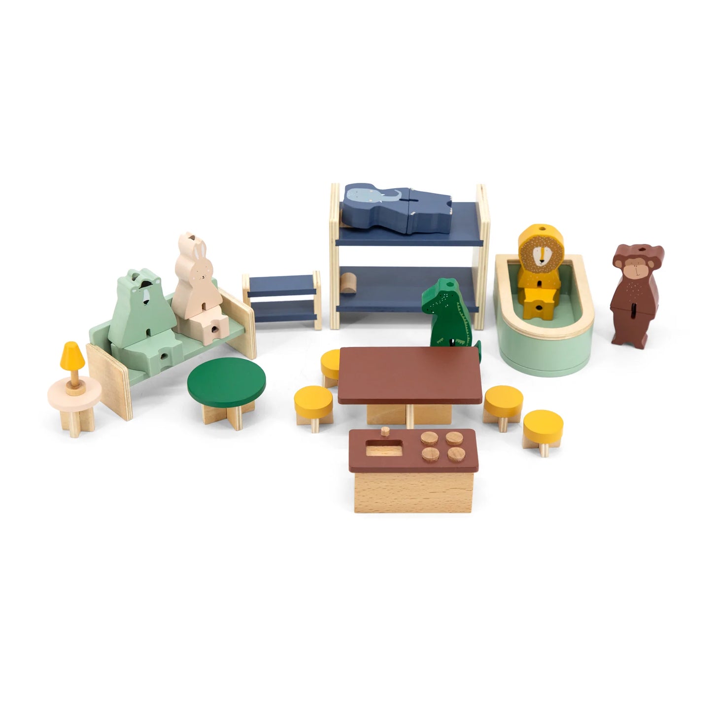 Wooden play house with accessories by Trixie