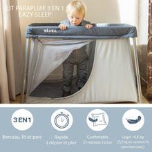 Load image into Gallery viewer, 3 in 1 Travel Cot - Eazy Sleep by BEABA
