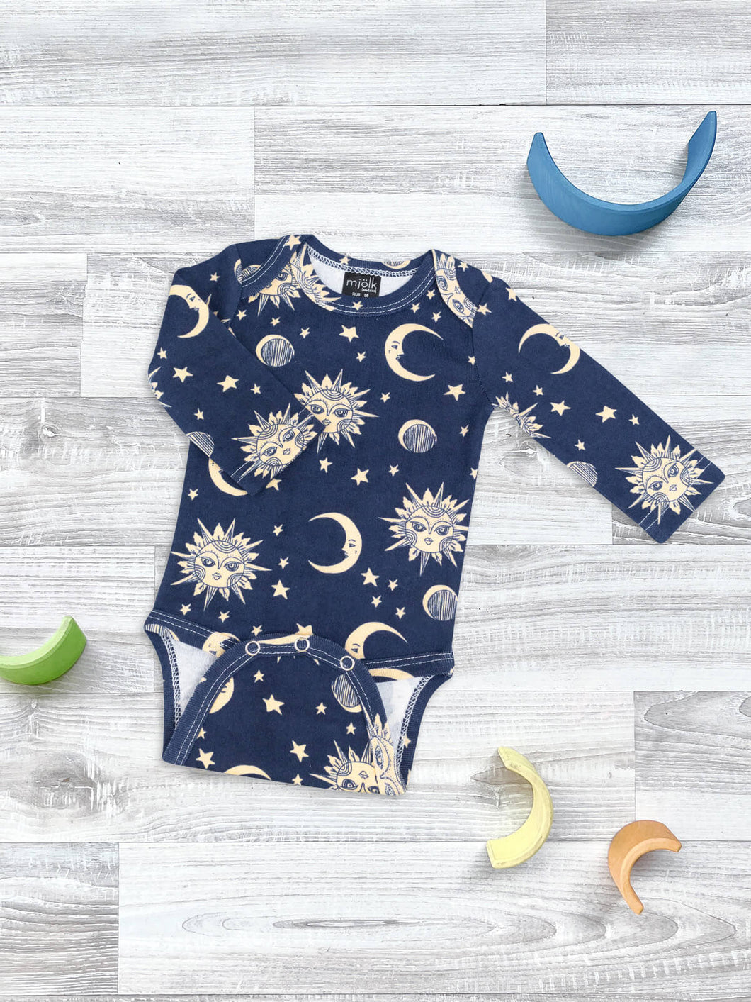Bodysuit Sun and the Moon with long sleeves by MJÖLK