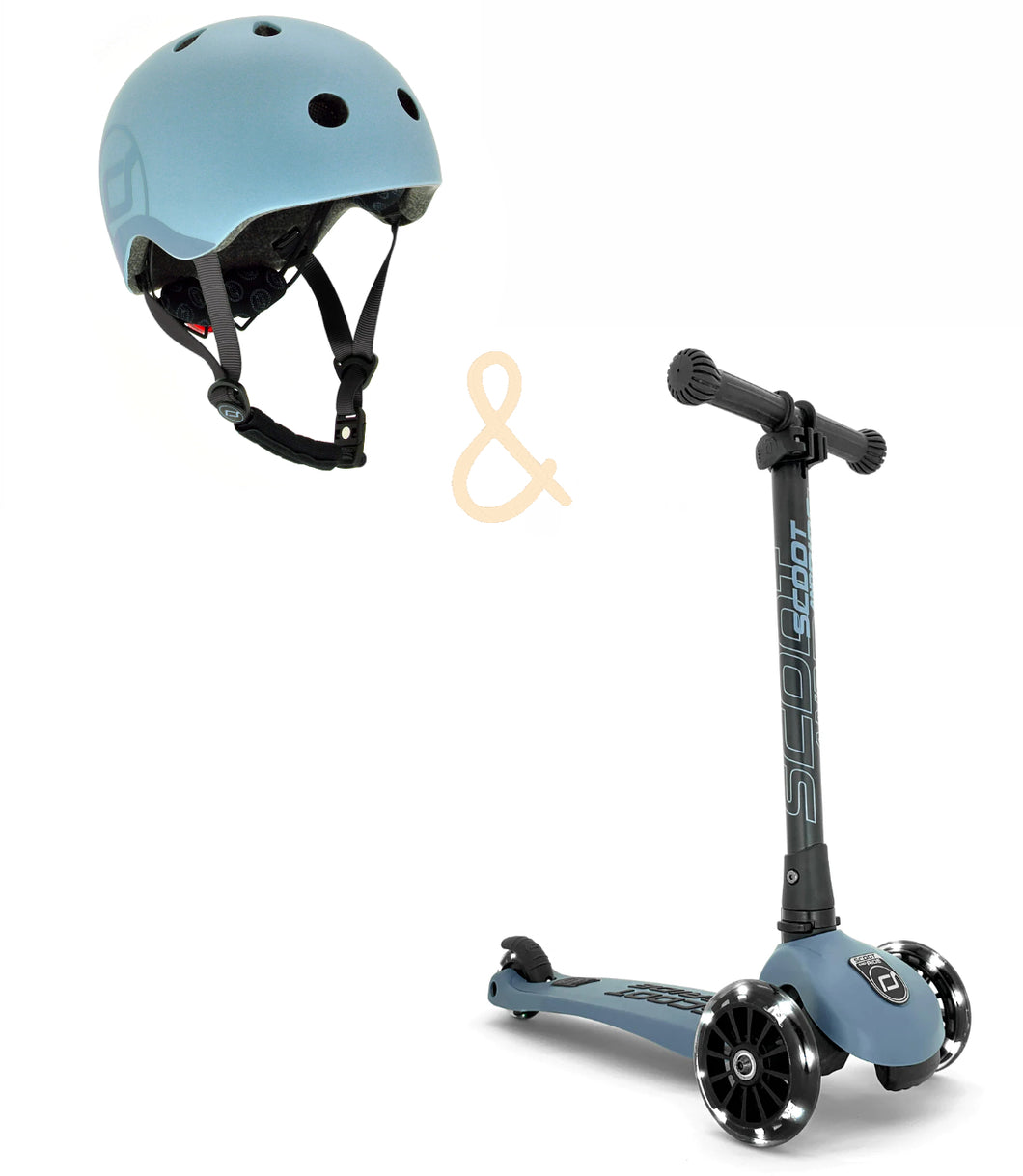 Bundle - highwaykick 3 LED + helmet by Scoot & ride