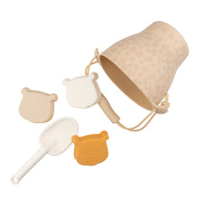 Load image into Gallery viewer, Beige Leopard Silicone Sand Bucket set by Swim Essentials
