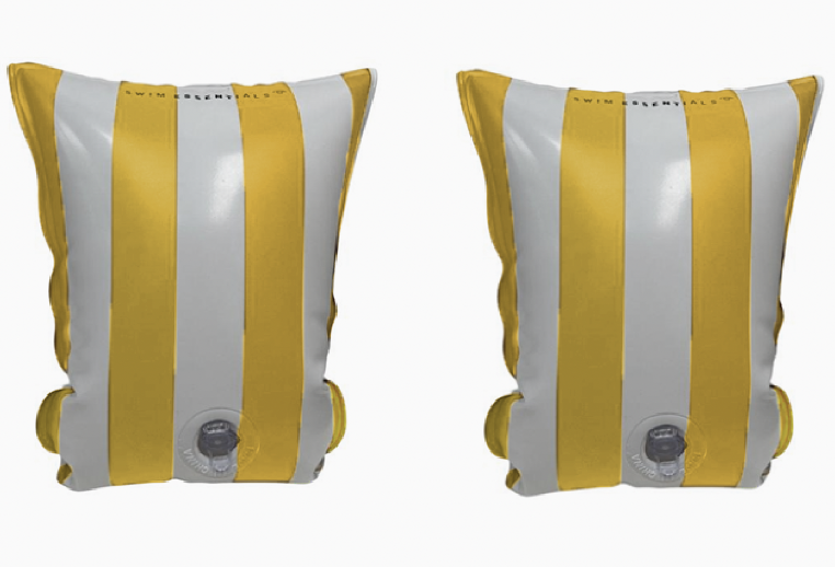Yellow striped Inflatable Armbands 0-2 years By Swim Essentials